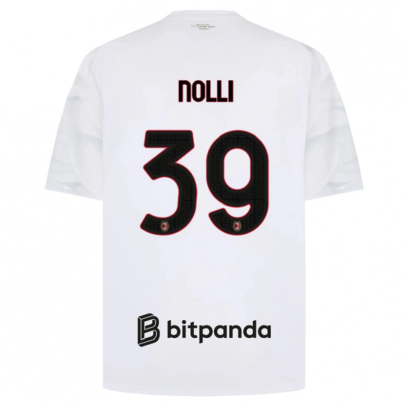 Danxen Homme Maillot Luca Nolli #39 Blanc Rouge Noir Tenues Extérieur 2026/27 T-Shirt