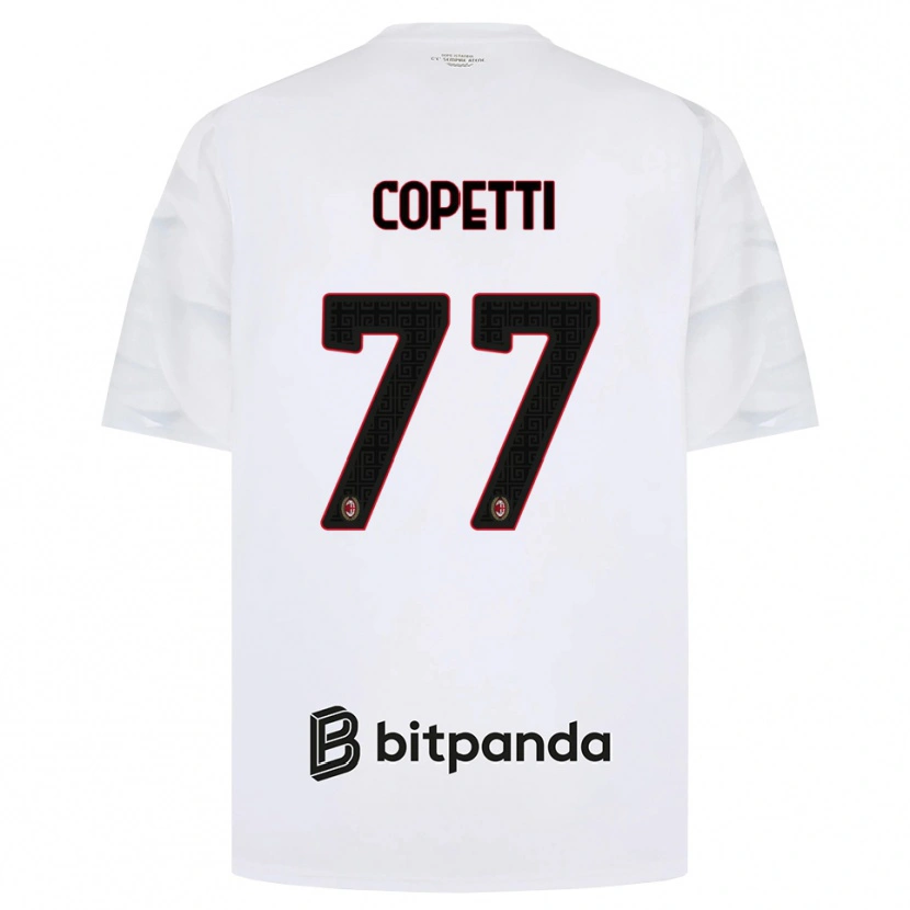 Danxen Homme Maillot Matilde Copetti #77 Blanc Rouge Noir Tenues Extérieur 2026/27 T-Shirt