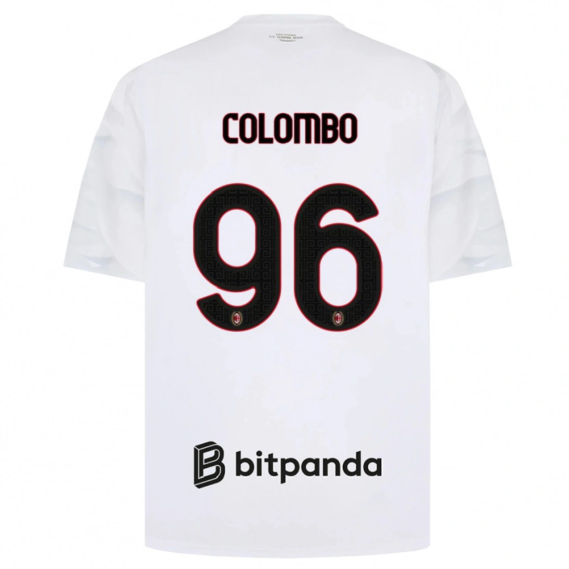 Danxen Homme Maillot Leonardo Colombo #96 Blanc Rouge Noir Tenues Extérieur 2026/27 T-Shirt