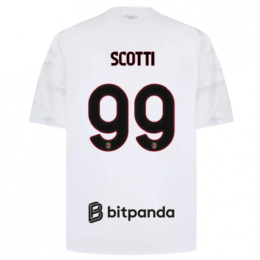 Danxen Homme Maillot Filippo Scotti #99 Blanc Rouge Noir Tenues Extérieur 2026/27 T-Shirt