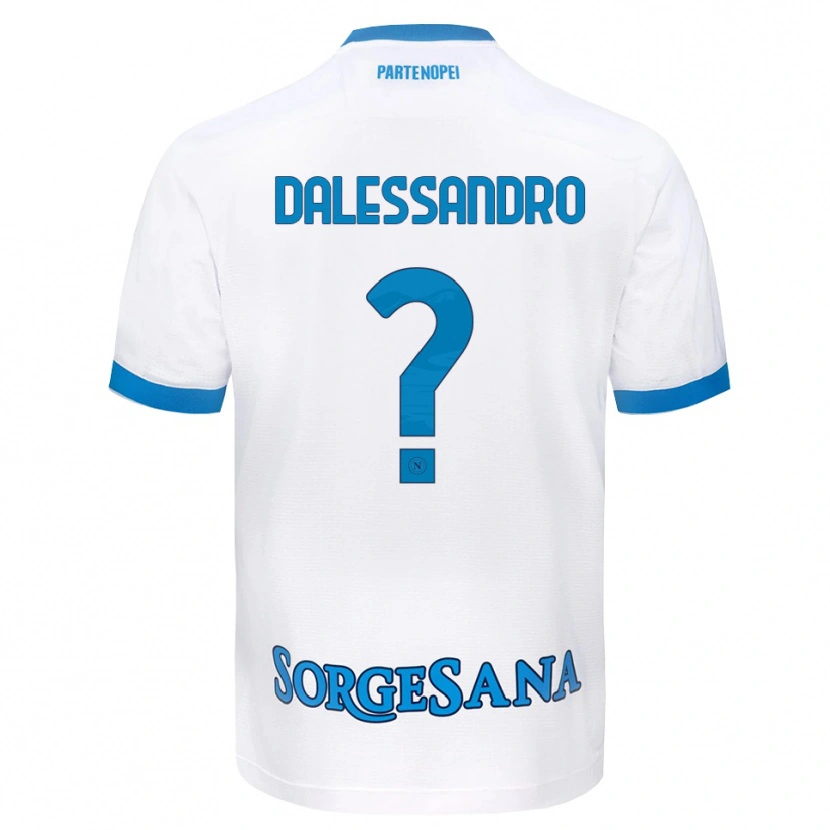 Danxen Homme Maillot Nicola Dalessandro #0 Blanc Bleu Ciel Tenues Extérieur 2026/27 T-Shirt