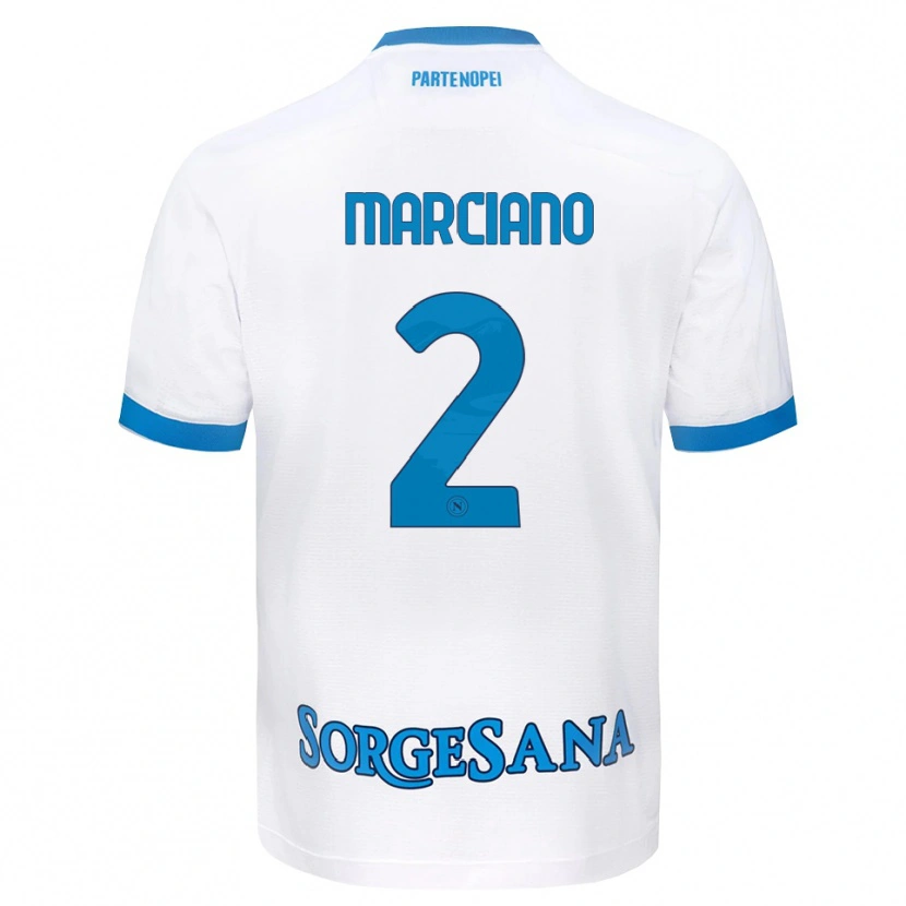 Danxen Homme Maillot Giovanni Marciano #2 Blanc Bleu Ciel Tenues Extérieur 2026/27 T-Shirt