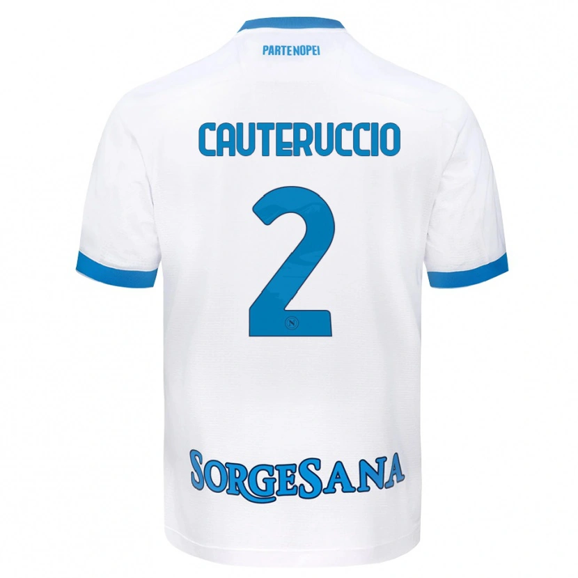Danxen Homme Maillot Walter Cauteruccio #2 Blanc Bleu Ciel Tenues Extérieur 2026/27 T-Shirt