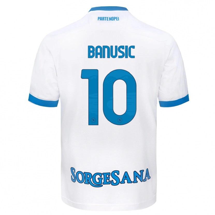 Danxen Homme Maillot Marija Banušić #10 Blanc Bleu Ciel Tenues Extérieur 2026/27 T-Shirt