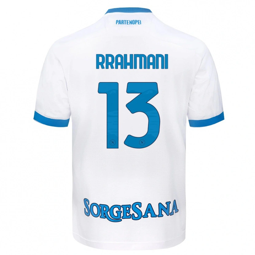 Danxen Homme Maillot Amir Rrahmani #13 Blanc Bleu Ciel Tenues Extérieur 2026/27 T-Shirt