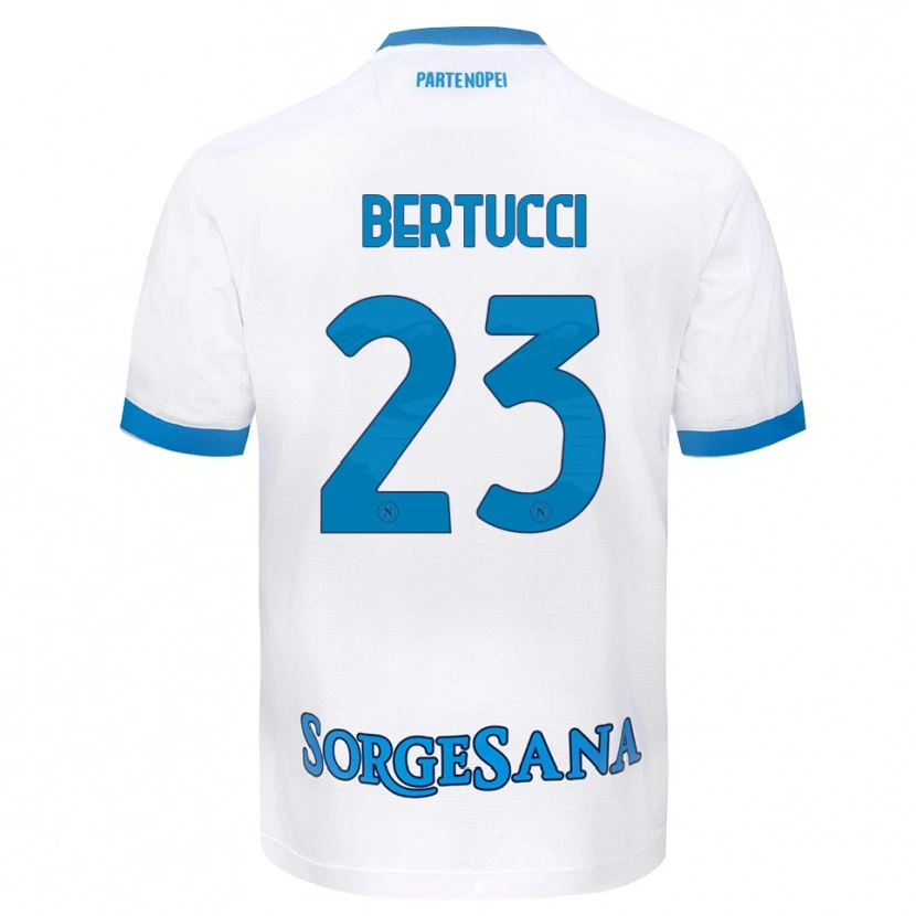 Danxen Homme Maillot Sofia Bertucci #23 Blanc Bleu Ciel Tenues Extérieur 2026/27 T-Shirt