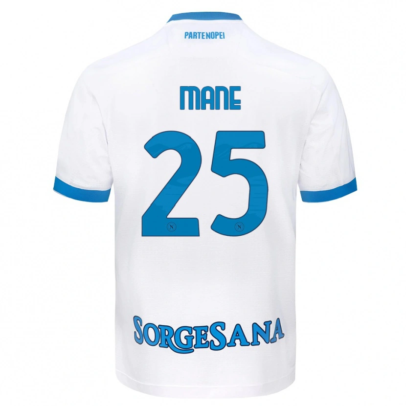 Danxen Homme Maillot Balla Mousa Mane #25 Blanc Bleu Ciel Tenues Extérieur 2026/27 T-Shirt