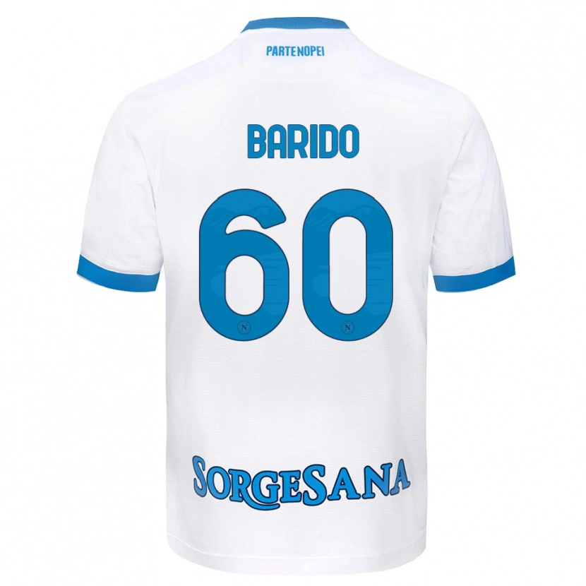 Danxen Homme Maillot Francisco Baridó #60 Blanc Bleu Ciel Tenues Extérieur 2026/27 T-Shirt