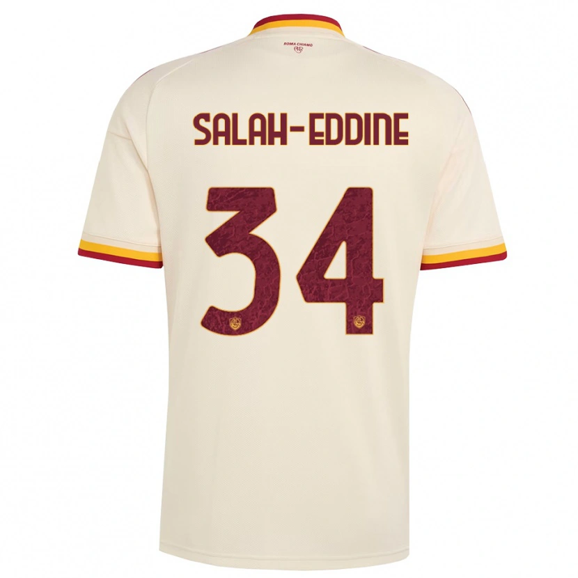 Danxen Homme Maillot Anass Salah-Eddine #34 Champagne Rouge Jaune Tenues Extérieur 2026/27 T-Shirt