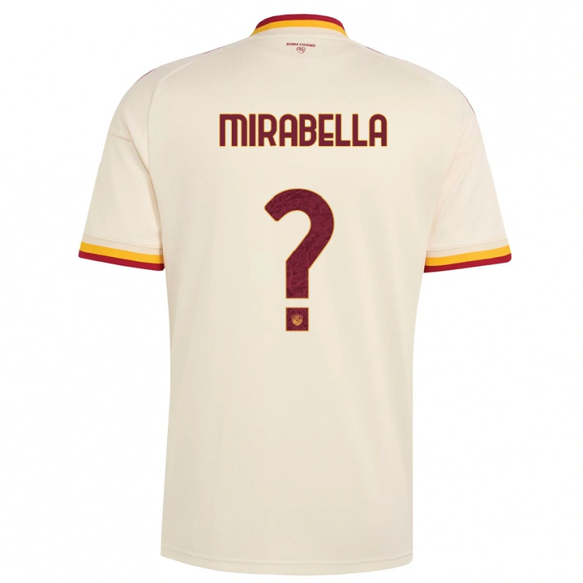 Danxen Homme Maillot Mattia Mirabella #0 Champagne Rouge Jaune Tenues Extérieur 2026/27 T-Shirt
