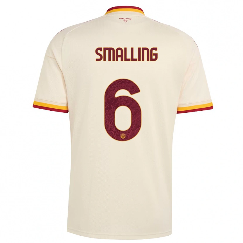 Danxen Homme Maillot Chris Smalling #6 Champagne Rouge Jaune Tenues Extérieur 2026/27 T-Shirt