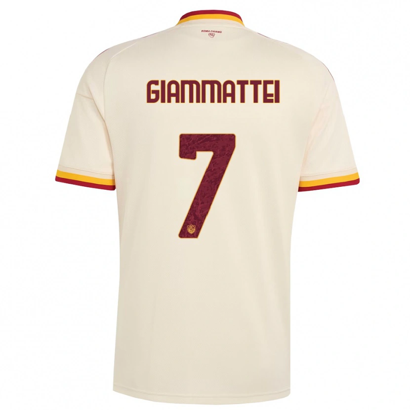 Danxen Homme Maillot Gioele Giammattei #7 Champagne Rouge Jaune Tenues Extérieur 2026/27 T-Shirt