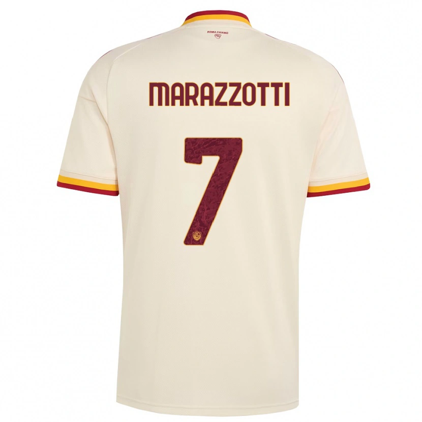 Danxen Homme Maillot Fabrizio Marazzotti #7 Champagne Rouge Jaune Tenues Extérieur 2026/27 T-Shirt