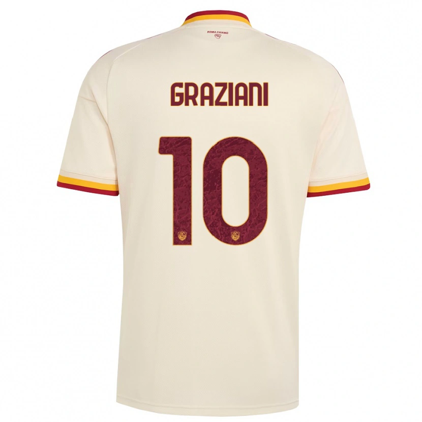 Danxen Homme Maillot Leonardo Graziani #10 Champagne Rouge Jaune Tenues Extérieur 2026/27 T-Shirt