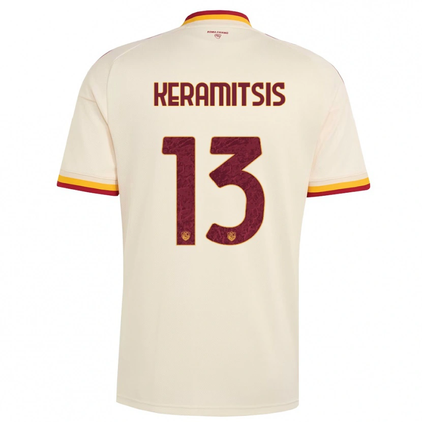 Danxen Homme Maillot Dimitrios Keramitsis #13 Champagne Rouge Jaune Tenues Extérieur 2026/27 T-Shirt