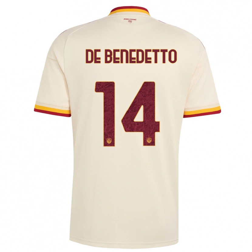 Danxen Homme Maillot Lorenzo De Benedetto #14 Champagne Rouge Jaune Tenues Extérieur 2026/27 T-Shirt