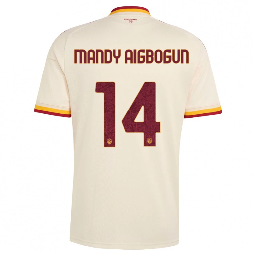 Danxen Homme Maillot Eseosa Mandy Aigbogun #14 Champagne Rouge Jaune Tenues Extérieur 2026/27 T-Shirt