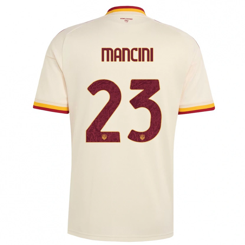 Danxen Homme Maillot Gianluca Mancini #23 Champagne Rouge Jaune Tenues Extérieur 2026/27 T-Shirt