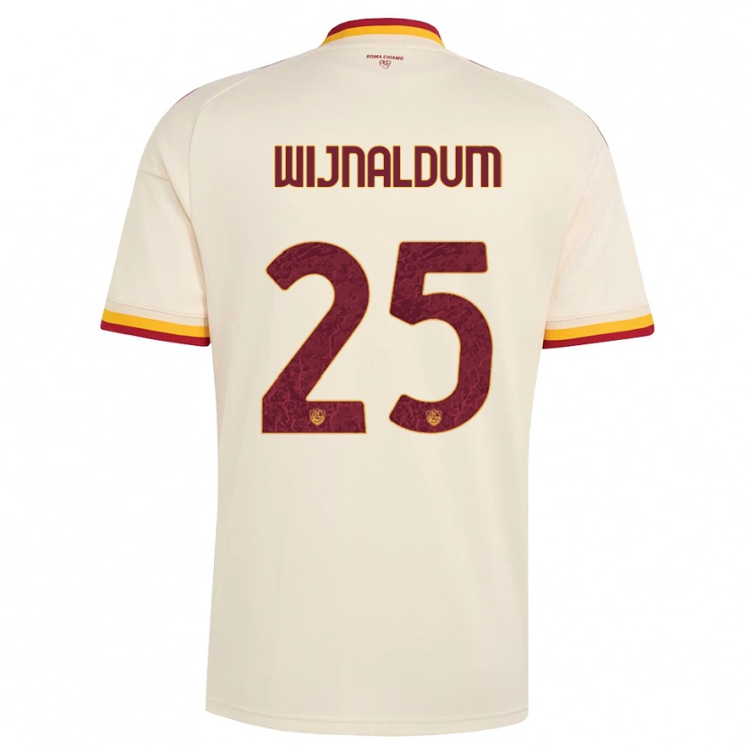 Danxen Homme Maillot Georginio Wijnaldum #25 Champagne Rouge Jaune Tenues Extérieur 2026/27 T-Shirt