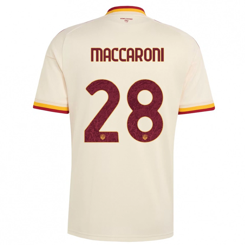 Danxen Homme Maillot Valerio Maccaroni #28 Champagne Rouge Jaune Tenues Extérieur 2026/27 T-Shirt