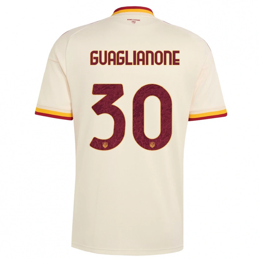 Danxen Homme Maillot Mattia Guaglianone #30 Champagne Rouge Jaune Tenues Extérieur 2026/27 T-Shirt