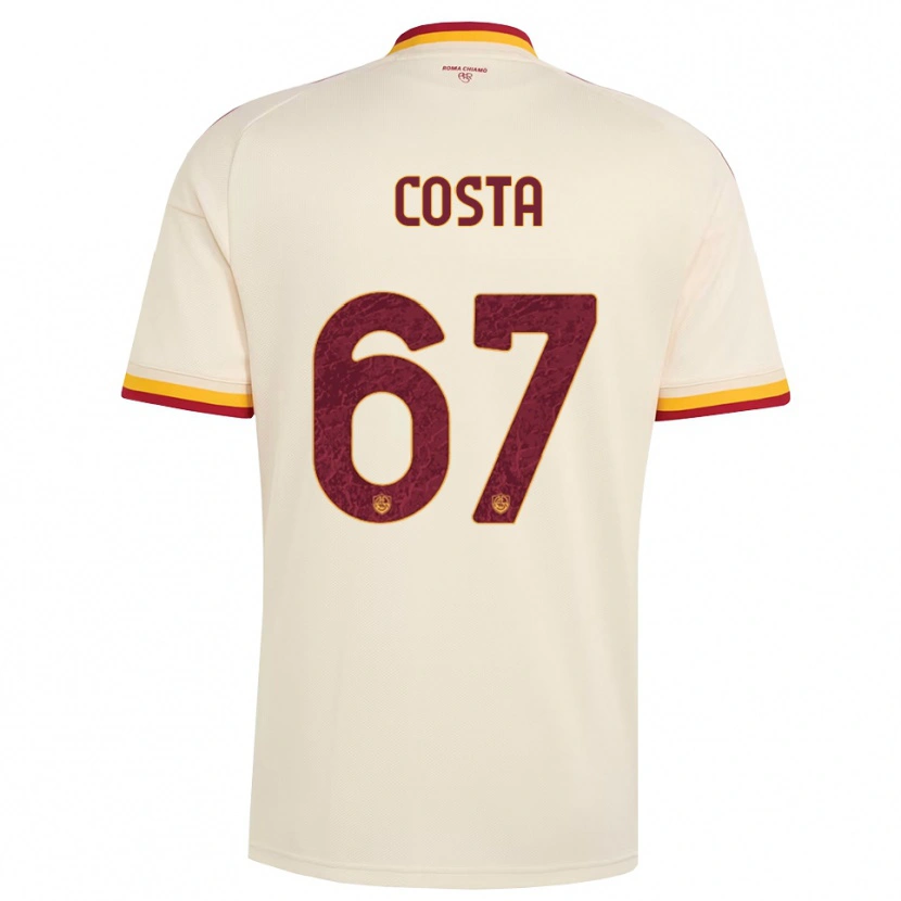 Danxen Homme Maillot João Costa #67 Champagne Rouge Jaune Tenues Extérieur 2026/27 T-Shirt