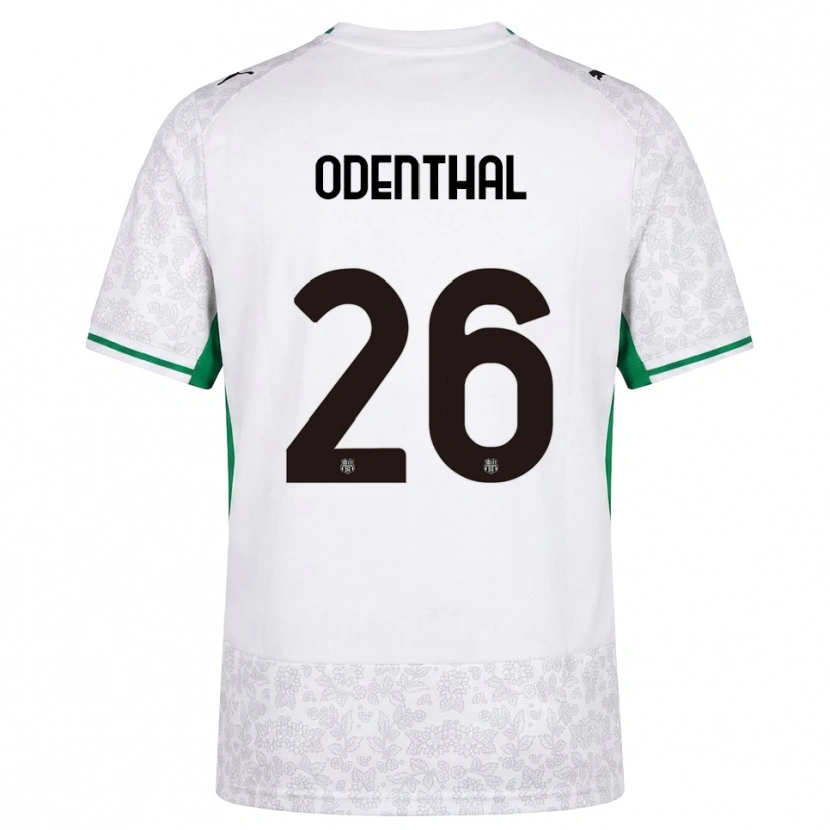Danxen Homme Maillot Cas Odenthal #26 Blanc Noir Vert Tenues Extérieur 2026/27 T-Shirt
