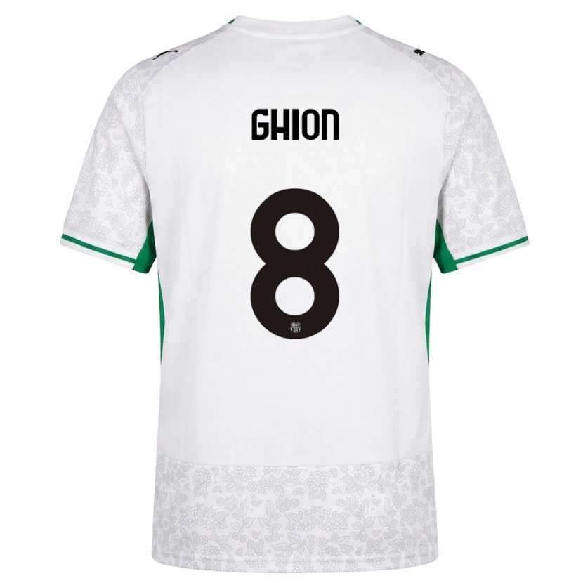Danxen Homme Maillot Andrea Ghion #8 Blanc Noir Vert Tenues Extérieur 2026/27 T-Shirt