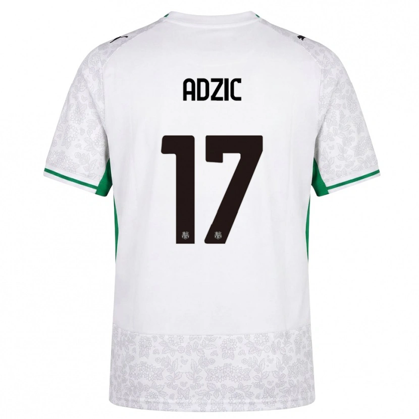 Danxen Homme Maillot Vasilije Adžić #17 Blanc Noir Vert Tenues Extérieur 2026/27 T-Shirt