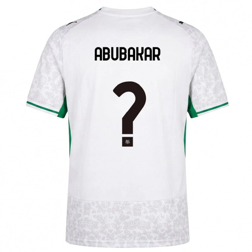 Danxen Homme Maillot Salim Abubakar #0 Blanc Noir Vert Tenues Extérieur 2026/27 T-Shirt