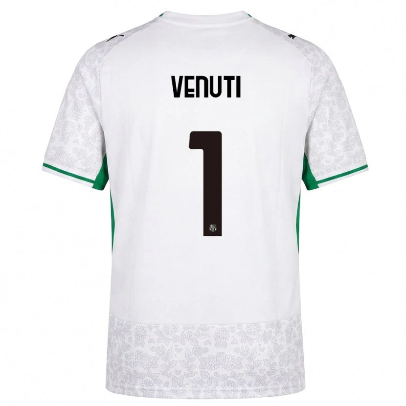 Danxen Homme Maillot Gioele Venuti #1 Blanc Noir Vert Tenues Extérieur 2026/27 T-Shirt