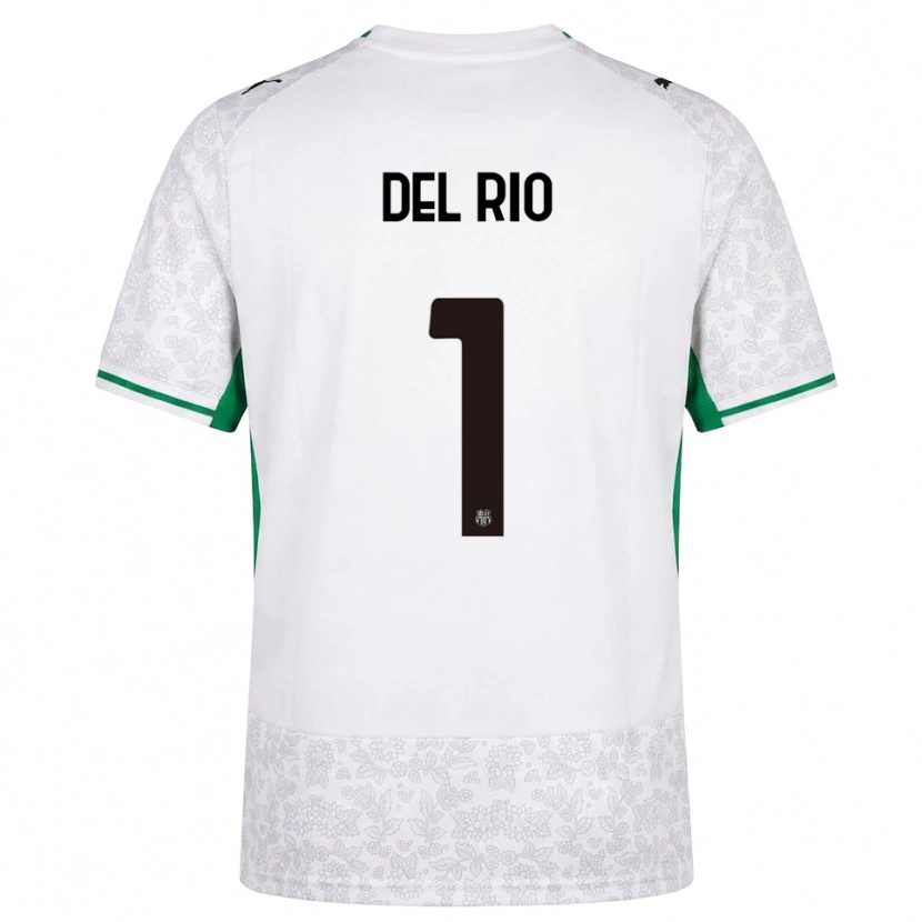 Danxen Homme Maillot Davide Del Rio #1 Blanc Noir Vert Tenues Extérieur 2026/27 T-Shirt