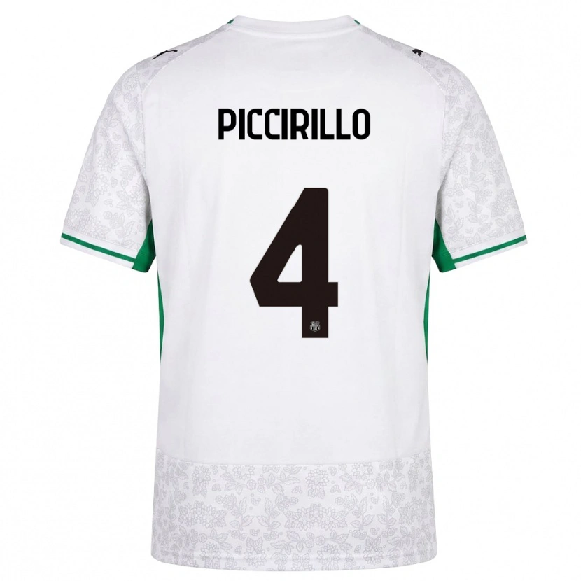 Danxen Homme Maillot Michele Piccirillo #4 Blanc Noir Vert Tenues Extérieur 2026/27 T-Shirt