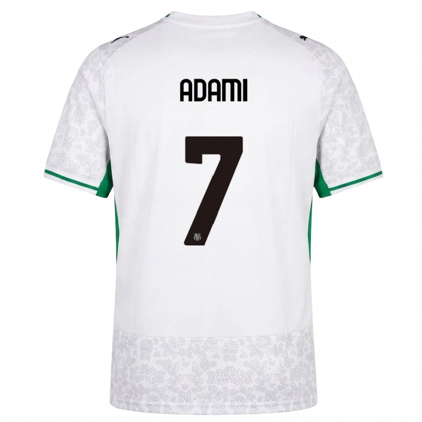 Danxen Homme Maillot Greta Adami #7 Blanc Noir Vert Tenues Extérieur 2026/27 T-Shirt