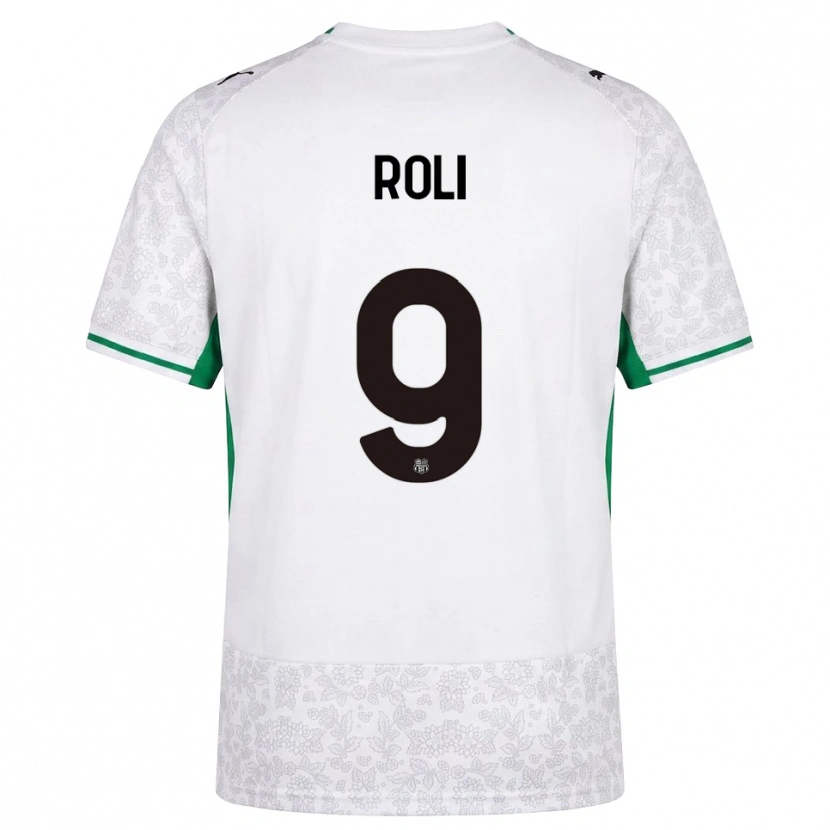 Danxen Homme Maillot Riccardo Roli #9 Blanc Noir Vert Tenues Extérieur 2026/27 T-Shirt