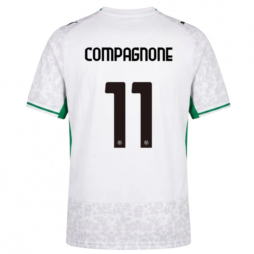 Danxen Homme Maillot Pasquale Compagnone #11 Blanc Noir Vert Tenues Extérieur 2026/27 T-Shirt
