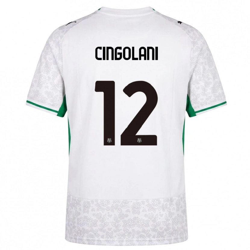 Danxen Homme Maillot Matteo Cingolani #12 Blanc Noir Vert Tenues Extérieur 2026/27 T-Shirt