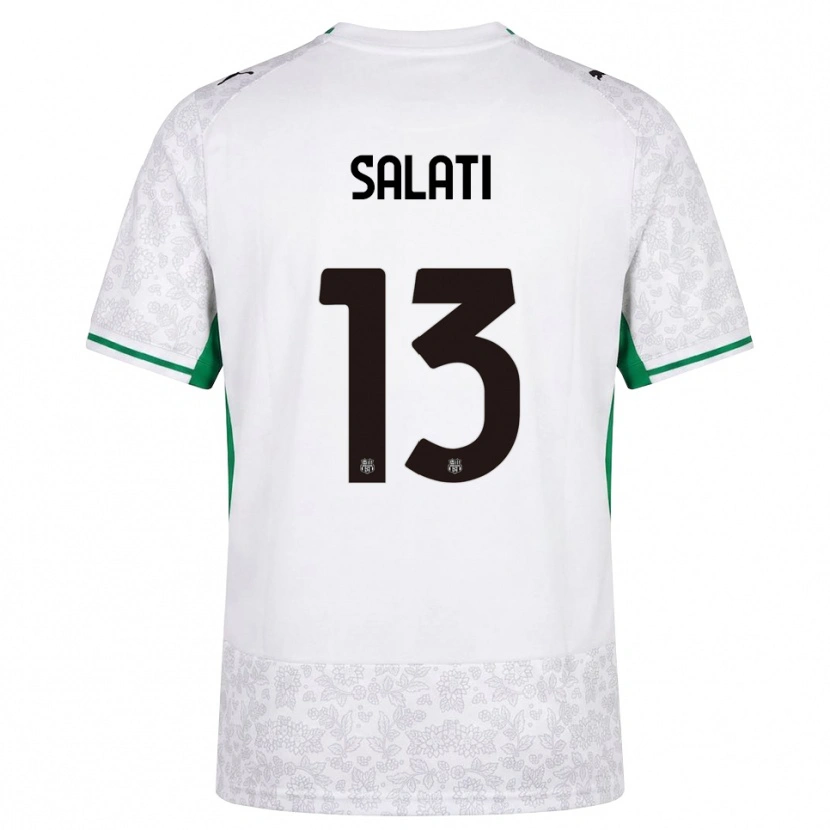 Danxen Homme Maillot Emanuele Salati #13 Blanc Noir Vert Tenues Extérieur 2026/27 T-Shirt