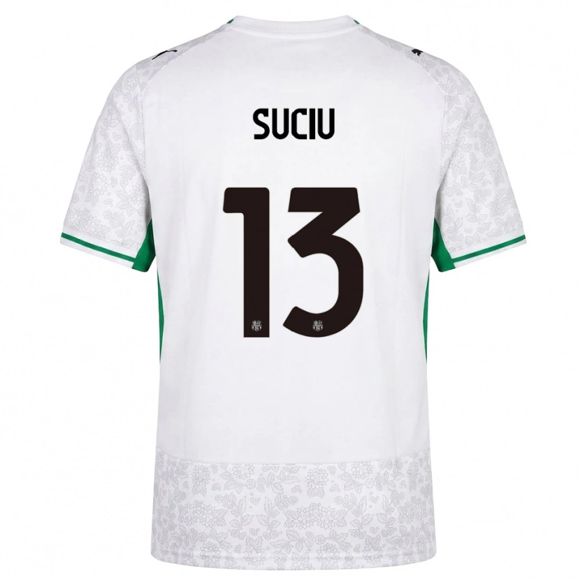 Danxen Homme Maillot Tudor Suciu #13 Blanc Noir Vert Tenues Extérieur 2026/27 T-Shirt