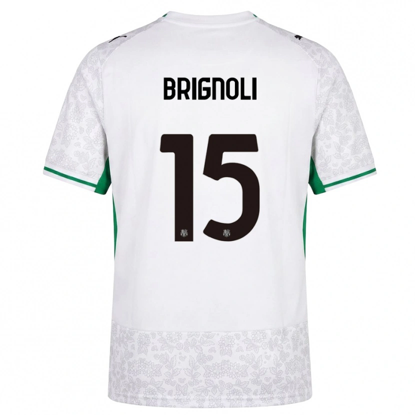 Danxen Homme Maillot Benedetta Brignoli #15 Blanc Noir Vert Tenues Extérieur 2026/27 T-Shirt
