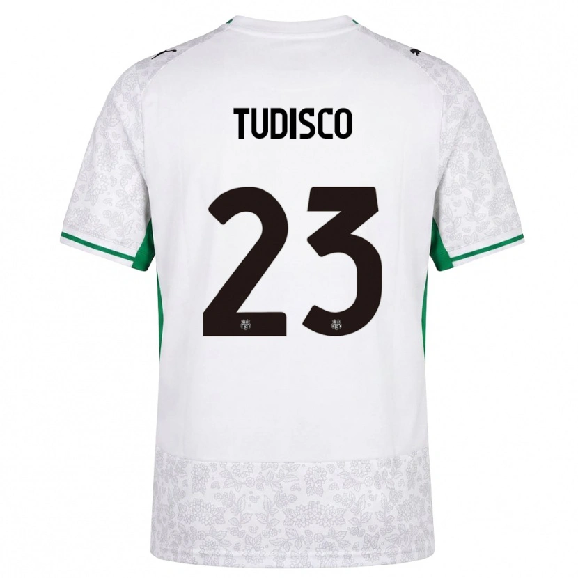 Danxen Homme Maillot Giorgia Tudisco #23 Blanc Noir Vert Tenues Extérieur 2026/27 T-Shirt