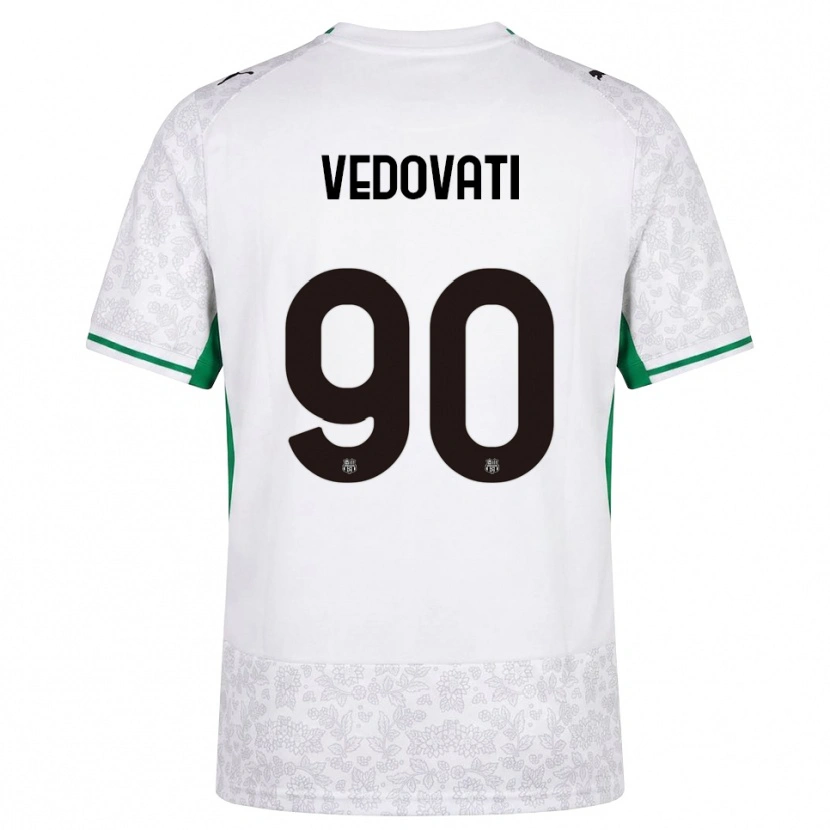 Danxen Homme Maillot Gabriele Vedovati #90 Blanc Noir Vert Tenues Extérieur 2026/27 T-Shirt
