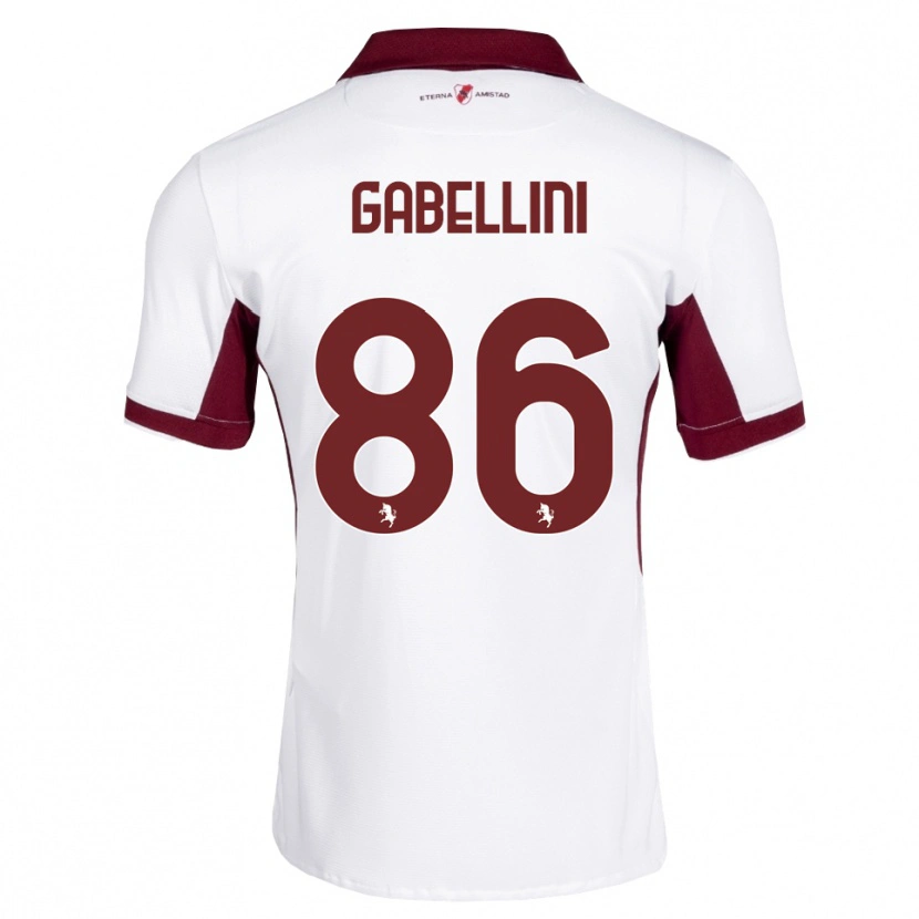 Danxen Homme Maillot Tommaso Gabellini #86 Bourgogne Blanc Rouge Tenues Extérieur 2026/27 T-Shirt