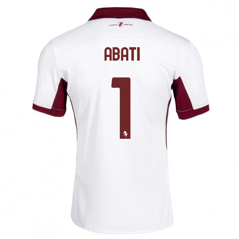 Danxen Homme Maillot Lorenzo Abati #1 Bourgogne Blanc Rouge Tenues Extérieur 2026/27 T-Shirt