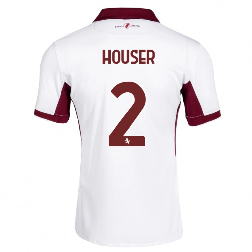 Danxen Homme Maillot Matej Houser #2 Bourgogne Blanc Rouge Tenues Extérieur 2026/27 T-Shirt