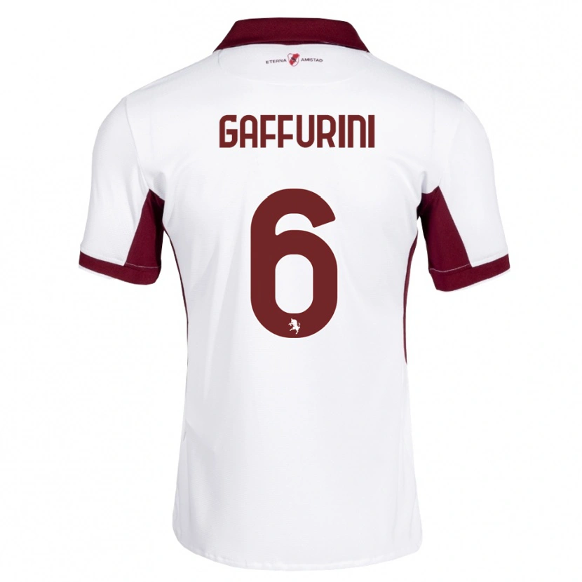 Danxen Homme Maillot Davide Gaffurini #6 Bourgogne Blanc Rouge Tenues Extérieur 2026/27 T-Shirt