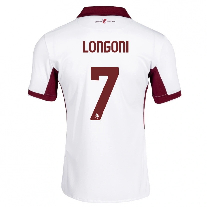 Danxen Homme Maillot Marco Longoni #7 Bourgogne Blanc Rouge Tenues Extérieur 2026/27 T-Shirt