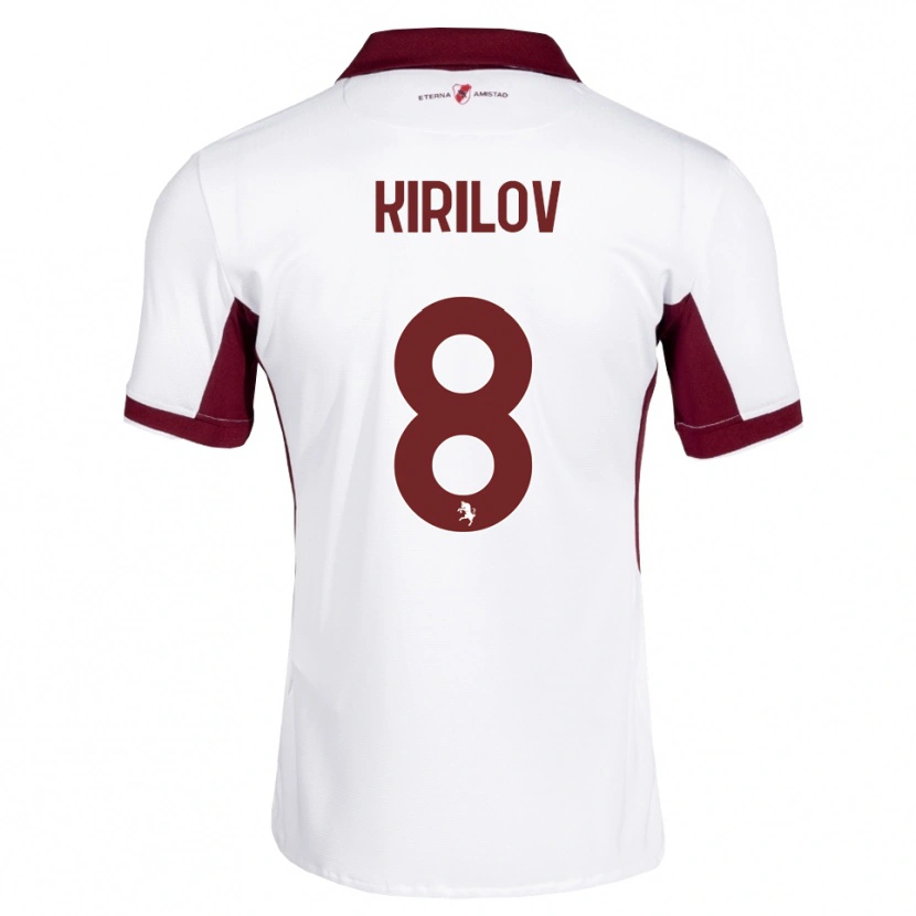 Danxen Homme Maillot Martin Kirilov #8 Bourgogne Blanc Rouge Tenues Extérieur 2026/27 T-Shirt