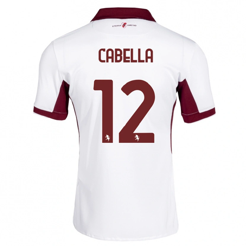 Danxen Homme Maillot Matteo Cabella #12 Bourgogne Blanc Rouge Tenues Extérieur 2026/27 T-Shirt