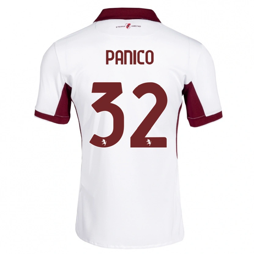 Danxen Homme Maillot Patrizia Panico #32 Bourgogne Blanc Rouge Tenues Extérieur 2026/27 T-Shirt